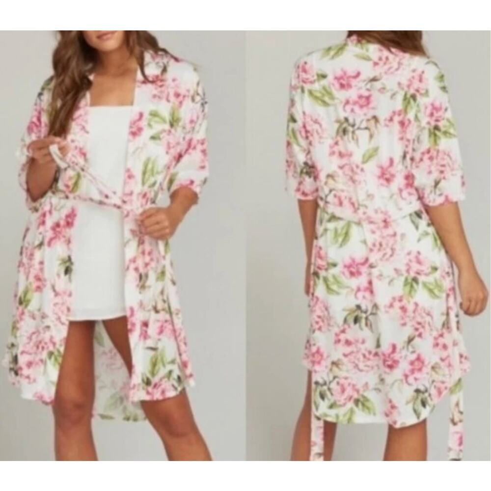 Show Me Your Mumu Women's Casual Intimates Brie Floral Robe Loungewear Size O/S